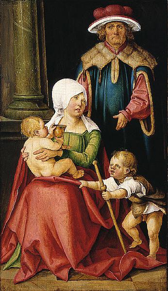 Hans von Kulmbach Mary Salome and Zebedee with their Sons James the Greater and John the Evangelist Germany oil painting art